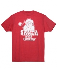 It's your Homeboy Santa delivering merriment and cheer to everyone in the 'hood with this tee by Hybrid. It's your Homeboy Santa delivering merriment and cheer to everyone in the 'hood with this tee by Hybrid.