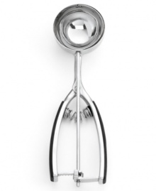 Set up shop, an ice cream shop! This classic ice cream scoop brings back decadent memories of the sweetest sundaes and the best cones around. Shining stainless steel in a retro design that easily releases each icy scoop. Lifetime warranty. Set up shop, an ice cream shop! This classic ice cream scoop brings back decadent memories of the sweetest sundaes and the best cones around. Shining stainless steel in a retro design that easily releases each icy scoop. Lifetime warranty.