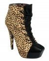 The sexy lace-up vamp and stiletto heel makes Betsey Johnson's Tipps platform booties a fall must-have.