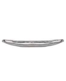 Pretty and polished, this Organics Bead canoe tray from Lenox's collection of serveware and serving dishes combines a natural shape in bright aluminum with a delicately beaded edge. Qualifies for Rebate Pretty and polished, this Organics Bead canoe tray from Lenox's collection of serveware and serving dishes combines a natural shape in bright aluminum with a delicately beaded edge. Qualifies for Rebate