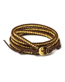Wrapped and ready. Chan Luu's leather bracelet puts an edgy vibe to whatever you're wearing, from a day dress to a tee and jeans. Wrapped and ready. Chan Luu's leather bracelet puts an edgy vibe to whatever you're wearing, from a day dress to a tee and jeans.