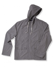 Channel a modern look while keeping out the wind with this light jacket from American Rag. Channel a modern look while keeping out the wind with this light jacket from American Rag.