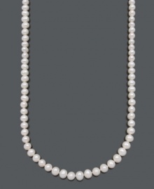Complete a look that is perfectly polished. Belle de Mer cultured freshwater pearl necklace (9-10 mm) is perfect for day or evening wear. 14k gold clasp. Approximate length: 24 inches. Complete a look that is perfectly polished. Belle de Mer cultured freshwater pearl necklace (9-10 mm) is perfect for day or evening wear. 14k gold clasp. Approximate length: 24 inches.