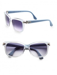 Iconic signature cable is subtly wrapped around the temples of this rectangular frame for a look of understated sophistication. Available in aqua chalce fade with double smoke gradient lens, green diopside with double smoke gradient lens or havana tortoise with brown-tan gradient lens. Cable accented temples100% UV protectionImported Iconic signature cable is subtly wrapped around the temples of this rectangular frame for a look of understated sophistication. Available in aqua chalce fade with double smoke gradient lens, green diopside with double smoke gradient lens or havana tortoise with brown-tan gradient lens. Cable accented temples100% UV protectionImported