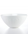 Sugar-coat the main course with BIA's Icing serving bowl. Durable porcelain is decorated with a smooth white glaze and whimsical accent inspired by dessert.