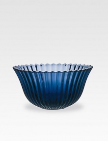 A Venetian-style beveled design that glimmers in the light, mouthblown from tinted crystal and fit for nuts, collectibles or nothing at all. From the Mille Nuits Collection 2½H X 5 diam. Hand wash Handmade in France A Venetian-style beveled design that glimmers in the light, mouthblown from tinted crystal and fit for nuts, collectibles or nothing at all. From the Mille Nuits Collection 2½H X 5 diam. Hand wash Handmade in France