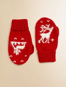 A festive reindeer design makes this soft cotton-wool knit an essential piece for the cold winter days.Ribbed cuffsCotton/WoolMachine washImported A festive reindeer design makes this soft cotton-wool knit an essential piece for the cold winter days.Ribbed cuffsCotton/WoolMachine washImported