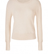 Reminiscent of that favorite thermal, Marc by Marc Jacobs waffle knit wool pullover is a cool choice destined to be an everyday favorite - Round neckline, long sleeves, smooth trim, allover waffle knit - Shorter, fitted silhouette - Wear with a tee and favorite skinny jeans