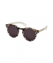 Handmade in France with wild animal print frames, NYC sunglass star brand Illestevas Leonard 2 sunnies are a cool choice for all four seasons - Animal print frames, clear handles, charcoal lenses, comes with a logo-embossed brown leather hard carrying case and logo printed microfaser drawstring pouch - 100% UV Protection - Wear with everything from biker jackets and jeans to fun summer dresses Handmade in France with wild animal print frames, NYC sunglass star brand Illestevas Leonard 2 sunnies are a cool choice for all four seasons - Animal print frames, clear handles, charcoal lenses, comes with a logo-embossed brown leather hard carrying case and logo printed microfaser drawstring pouch - 100% UV Protection - Wear with everything from biker jackets and jeans to fun summer dresses