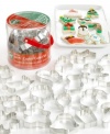 Treat yourself this holiday season! Fun for everyone in the family, these holiday-themed cutters put a dash of cheer into each and every cookie. A gingerbread girl, snowman, angel and so many more Christmas characters come to life with every delicious dessert you make and decorate.