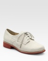 Oxford-inspired leather style with a lovely lace-up front. Leather upper Leather lining and sole Padded insole Imported