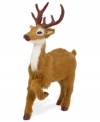 A more natural side of Rudolph, this Byers' Choice reindeer is handcrafted to resemble his brothers in the wild.