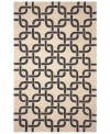 Chain-link chic! Liora Manne combines hand-hooking and hand-tufting techniques to achieve the rich, textural surface of this oatmeal and black indoor/outdoor rug from the Spello collection. UV stabilized to minimize fading, the elegant and durable rug is sure to please. Hose off for easy cleaning.