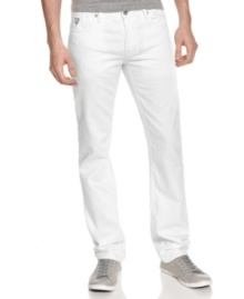 White jeans will be the favorite you never saw coming. Lighten up with this cool pair from Guess.