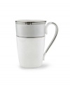 An art deco inspired design, platinum trim and metallic dots lend the Westerly Platinum mug sophisticated polish. This versatile collection perfectly coordinates with a variety of stemware and table linens. Qualifies for Rebate