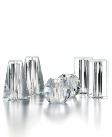 All in good taste. The perfectly squared, thoroughly brilliant Pure salt and pepper shakers from Oleg Cassini add a special dash of elegance to your finest dining occasions. Handcrafted and hallmarked with designer's signature. Shown right. All in good taste. The perfectly squared, thoroughly brilliant Pure salt and pepper shakers from Oleg Cassini add a special dash of elegance to your finest dining occasions. Handcrafted and hallmarked with designer's signature. Shown right.