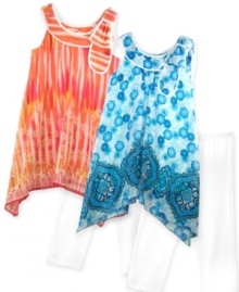 Make it pop. When she's looking for an outfit to make her stand out, this brightly colored tunic and leggings set from BCX will be her favorite one to put on.