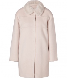 Inject a pristine note into your luxe outerwear essentials with Tara Jarmons soft beige wool-alpaca coat, detailed with a removable mink collar for an ultra glamorous finish - Rounded collar, long sleeves, seamed yolk, hidden front closures - Easy straight silhouette - Pair with everything from jeans and boots to tailored cocktail sheaths and clutches Inject a pristine note into your luxe outerwear essentials with Tara Jarmons soft beige wool-alpaca coat, detailed with a removable mink collar for an ultra glamorous finish - Rounded collar, long sleeves, seamed yolk, hidden front closures - Easy straight silhouette - Pair with everything from jeans and boots to tailored cocktail sheaths and clutches
