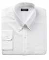 The classic gets a modern twist. Featuring a sleek, slim fit, this Club Room dress shirt is a must-have for every man.