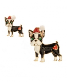 Playful pizzazz! Add fun, festive and fashionable flair to your winter wardrobe with Betsey Johnson's adorable bulldog-themed holiday pin set. Crafted in gold tone mixed metal, it's adorned with sparkling crystals. Includes a gift box. Approximate length: 1-8/10 inches. Approximate width: 1-1/2 inches (large pin). Approximate length: 1-1/10 inches. Approximate width: 1 inch (small pin). Playful pizzazz! Add fun, festive and fashionable flair to your winter wardrobe with Betsey Johnson's adorable bulldog-themed holiday pin set. Crafted in gold tone mixed metal, it's adorned with sparkling crystals. Includes a gift box. Approximate length: 1-8/10 inches. Approximate width: 1-1/2 inches (large pin). Approximate length: 1-1/10 inches. Approximate width: 1 inch (small pin).