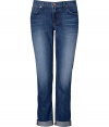 Perfectly washed in super soft denim, J Brand Jeans boyfriend jeans are a four-season staple perfect for giving your look that effortless-cool edge - Classic five-pocket style, zip fly, button closure, belt loops - Slouchy boyfriend fit - Wear rolled up with feminine silk tees, blazers and ankle boots