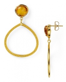 Roll with the stones. In faceted citrine, this pair of teardrop earrings from Coralia Leets adds sparkle to every day attire, or a festive flourish to evening looks. Roll with the stones. In faceted citrine, this pair of teardrop earrings from Coralia Leets adds sparkle to every day attire, or a festive flourish to evening looks.