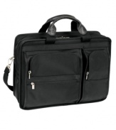 Get a grip on your tech stuff with this well-organized briefcase from McKlein. Two compartments put everything -- including your laptop -- in its rightful place, while multiple pockets help keep accessories and other everyday essentials in order. One-year warranty.