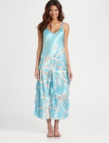 EXCLUSIVELY AT SAKS. Soft ruffles adorn this silky-smooth design, creating fluid movement for the ultimate feminine silhouette. Sweetheart necklineAdjustable spaghetti strapsV-backAbout 51 from shoulder to hemPolyesterMachine washImported EXCLUSIVELY AT SAKS. Soft ruffles adorn this silky-smooth design, creating fluid movement for the ultimate feminine silhouette. Sweetheart necklineAdjustable spaghetti strapsV-backAbout 51 from shoulder to hemPolyesterMachine washImported