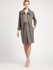 Plush melange wool with a hint of cashmere for a luxurious feel, tailored in a chic, pleated style and cinched with a self belt.Self beltFront pleatsSide slash pocketsConcealed back zipFully linedAbout 27 long95% wool/4% cashmere/1% elastaneDry cleanImported of Italian fabricModel shown is 5'11 (180cm) wearing US size 4. Plush melange wool with a hint of cashmere for a luxurious feel, tailored in a chic, pleated style and cinched with a self belt.Self beltFront pleatsSide slash pocketsConcealed back zipFully linedAbout 27 long95% wool/4% cashmere/1% elastaneDry cleanImported of Italian fabricModel shown is 5'11 (180cm) wearing US size 4.