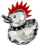 Rockin' the pond, the Punk Duck figurine from Swarovski appeals to an edgier flock with a skull-and-crossbones tat, studded rubber collar, nose piercing and black beak liner.