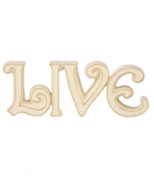 Live a little. Elegantly crafted in gold-trimmed ivory porcelain, this Lenox Expressions figurine is an inspiration in any home. Qualifies for Rebate Live a little. Elegantly crafted in gold-trimmed ivory porcelain, this Lenox Expressions figurine is an inspiration in any home. Qualifies for Rebate