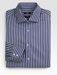 Premium cotton is tailored in a classic fit to create an essential work-wear style.Button-frontSpread collarCottonMachine washImportedOUR FIT MODEL RECOMMENDS ordering true size. 