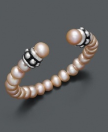 The perfect touch of pearly pink. This Fresh by Honora children's bracelet features pink cultured freshwater pearls (6-6-1/2 mm) with sterling silver accents. Approximate length: 6 inches. The perfect touch of pearly pink. This Fresh by Honora children's bracelet features pink cultured freshwater pearls (6-6-1/2 mm) with sterling silver accents. Approximate length: 6 inches.