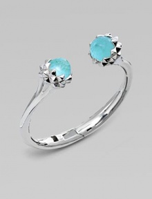 From the Superstud collection. Striking yet delicate, milky blue quartz is faceted in polished sterling silver pyramids.Blue quartz Sterling silver Width, about 2½ Imported From the Superstud collection. Striking yet delicate, milky blue quartz is faceted in polished sterling silver pyramids.Blue quartz Sterling silver Width, about 2½ Imported