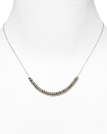 Vanessa Mooney takes the basic beaded necklace downtown with striking silver-plated stations. Follow the style set and wear yours layered beneath jersey basics. Vanessa Mooney takes the basic beaded necklace downtown with striking silver-plated stations. Follow the style set and wear yours layered beneath jersey basics.