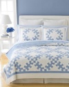 Introduce clean, classic lines with just a hint of something blue. Coupling intricate quilting with a mosaic circle design, this Wedding Rings standard sham from Martha Stewart Collection brings a new twist to traditional comfort. Features pure, woven cotton.