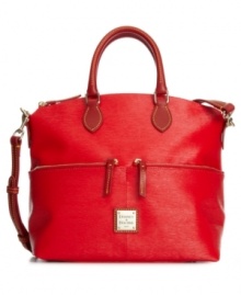 Classic style needs no more than rich color and a great shape. This bag has both - plus details! Classic style needs no more than rich color and a great shape. This bag has both - plus details!