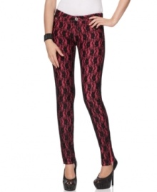 Get a little lace-y with Celebrity Pink Jeans ... pair with stacked platforms for a trend-forward look!