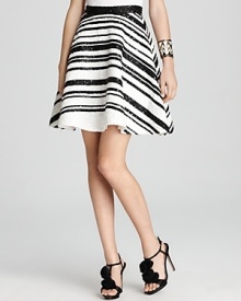 Alice + Olivia Skirt - Delaney Beaded Flare