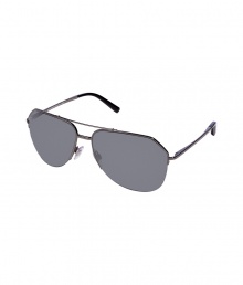 Timeless and modern with their angular frames, Dolce & Gabbanas mirrored aviator sunglasses are an easy way to add an edge of attitude to your outfit - Gunmetal-toned lightweight metal angular half-frames and handles with logo engraving at temples, mirrored charcoal lenses, clear nose-pieces, black earpieces - Lens filter category 3 - Comes with a logo-embossed hard carrying case and drawstring pouch - A cool choice, perfect for wearing with everything from suits and tailored coats to sporty parkas and jeans Timeless and modern with their angular frames, Dolce & Gabbanas mirrored aviator sunglasses are an easy way to add an edge of attitude to your outfit - Gunmetal-toned lightweight metal angular half-frames and handles with logo engraving at temples, mirrored charcoal lenses, clear nose-pieces, black earpieces - Lens filter category 3 - Comes with a logo-embossed hard carrying case and drawstring pouch - A cool choice, perfect for wearing with everything from suits and tailored coats to sporty parkas and jeans
