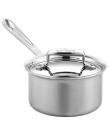The great classic-this professional saucepan is the versatile answer to your busy space. High, straight sides and a smaller surface area create the perfect vessel for retaining heat and limiting evaporation, so you can make sauces, heat liquids and reheat like a master chef. Five alternating layers of aluminum and stainless steel promote even heating and eliminate hot spots. Lifetime warranty. The great classic-this professional saucepan is the versatile answer to your busy space. High, straight sides and a smaller surface area create the perfect vessel for retaining heat and limiting evaporation, so you can make sauces, heat liquids and reheat like a master chef. Five alternating layers of aluminum and stainless steel promote even heating and eliminate hot spots. Lifetime warranty.