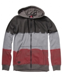 Look cool while you stay warm in this textured printed striped hoodie by Quicksilver. Look cool while you stay warm in this textured printed striped hoodie by Quicksilver.