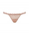 Delicate yet sultry, this lace-laden La Perla thong will add a sexy kick to any look - Floral lace detailed waistband, semi-sheer panel - Perfect under virtually any outfit or on its own for stylish lounging