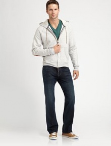 An all-time favorite in a medium-dark wash with signature ghost squiggle back pocket detail.Five-pocket styleZip flyInseam, about 33½89% cotton/11% polyesterMachine washMade in USA An all-time favorite in a medium-dark wash with signature ghost squiggle back pocket detail.Five-pocket styleZip flyInseam, about 33½89% cotton/11% polyesterMachine washMade in USA