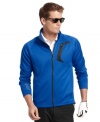 Keep your cool on the course and still stay warm in this stylish fleece jacket from Izod.