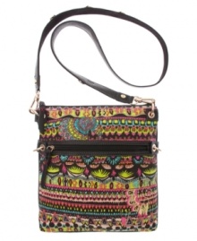 Get ready for your next weekend adventure with this easy-going crossbody by The Sak. Offered in a variety of 60's inspired prints, this travel-ready style will have you feeling the love. Get ready for your next weekend adventure with this easy-going crossbody by The Sak. Offered in a variety of 60's inspired prints, this travel-ready style will have you feeling the love.