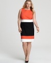 VINCE CAMUTO Plus Size Color Block Dress