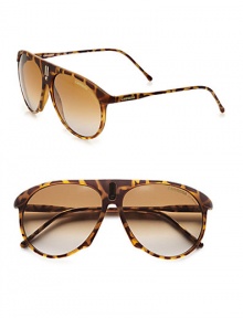 An unique style with a bridge accented with a sleek signature emblem. Available in blonde havana with brown/grey gradient lens. Logo temples100% UV protectionImported An unique style with a bridge accented with a sleek signature emblem. Available in blonde havana with brown/grey gradient lens. Logo temples100% UV protectionImported
