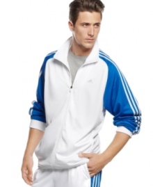 Take to the court in style and comfort with this track jacket from adidas. Take to the court in style and comfort with this track jacket from adidas.