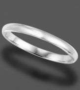 The perfect band for everyday. This 14k white gold ring sports a smooth finish and timeless style. Size 4-8.
